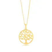 Sterling Silver Gold Plated Tree Of Life Pendant