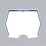 Mongoose 1982-1983 plate decal only - White with blue print - old school bmx