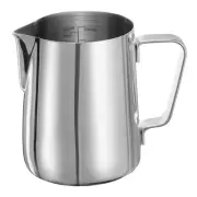 Milk Frothing Pitcher, 12oz / 350ml Milk Frother Cup, Silver Tone
