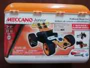 Meccano Junior Tool Box with Orange Pullback Race Car Toy