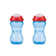 2x Nuby Ultra Sipper No Spill Gripper Drinking Cup w/ Spout 420ml 12m+ Assorted