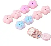 Eraser Cherry Blossom Erasers Set 24 Pcs, Colored Rubber for School Home Office Used (Petals)