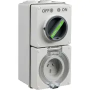 Clipsal Easy56 Flat 3 Pin 15A Switched Socket
