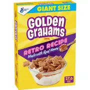 Golden Grahams Breakfast Cereal,Graham Cracker Taste,Made with Whole Grain,27.6
