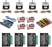 Twotrees CNC Controller Kit with Nema 23 Stepper Motor 8.0，TB6600 Stepper Motor Driver,GRBL CNC Shield Board，Switch Endstop