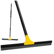 Floor Squeegee for Concrete and Tile Cleaning, 24'' Rubber Wiper Broom, Large