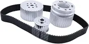 Belt Drive Pulley Kit Replacement Crankshaft Pulley Compatible For Chevy Sbc Lwp 327 350 Easily Install Accessory Replace Parts Sturdy