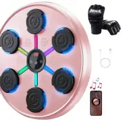 Music Boxing Wall Machine, Smart Bluetooth, Boxing Trainer, With Gloves, Pink