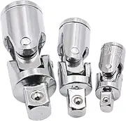 3x Universal Joint 1/2" 3/8" 1/4" Ratchet Angle Extension Bar Socket Adapter
