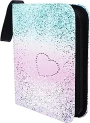 Momerch 400 Pockets Trading Card Binder, Coloful PU Cover Zip Binder Card Album Folder with 50 Detachable Sleeves Album Folder For Standard Size Cards Sports Cards Gaming Cards Baseball Cards