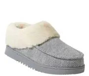 Dearfoams Ladies' Size Medium (7/8) Slippers, Light Heather Grey, New with Tags