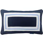 AVALON Dark Blue Border Cushion Cover 30 cm by 50 cm