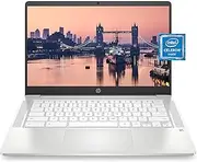 [HP] Chromebook 14 Laptop, Intel Celeron N4000 Processor, 4 GB RAM, 32 GB eMMC, 14” HD Display, Chrome, Lightweight Computer with Webcam and Dual Mics, Home, School, Music, Movies (14a-na0021nr, 2021)