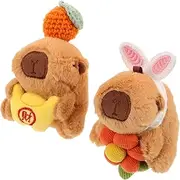 Vaguelly 2pcs Car Ornament Cute Plush Animal Car Accessories Easy Install for Women Durable Tail Decoration for Holiday Celebrations