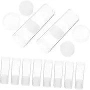 Parliky 10pcs Assorted Plastic Coin Tubes with Lid Clear Coin Storage Tubes for Buttons Hardware Fishing Gear More