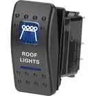 Narva Rocker Switch Roof Lights 12V Blue LED 63146BL