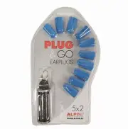 Alpine Plug-N-Go Soft Foam Rounded Top Earplugs, 10 Pack, Blue