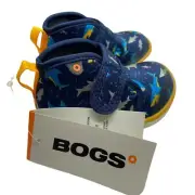 Bogs Shoes Outdoor Play Baby Size 5 Kicker Mid Shark Blue Round Toe Hook Loop