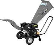 Ducar Wood Chipper Garden Mulcher Shredder 7hp Petrol Motor Grinder - Z06 Silver