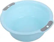 Healeved Portable Hair Washing Basin Round Dish Bowl Small Round Wash Basin Bed Hair Washing Plastic Dish Bowl Kitchen Utility Washbasins