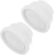 BESPORTBLE 2pcs Pool Ladder Rubber End Plugs Bumper Caps Inground Pool Stabilizer Safety Accessory White