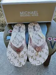 Michael Kors "BLUSH SPARKLE Flip-Flops Girls' Toddler 13C