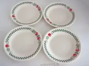 4 NEW Corelle FARM FRESH Checkerboard 7" Salad Fruit Dessert Bread Saucers Plate