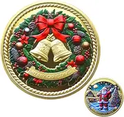 Holiday Coin, Commemorative Christmas Coin, Holiday Coin for Stocking, Coin Collectible, Christmas Coin, Santa Coin for Christmas, Limited Edition Christmas Coin