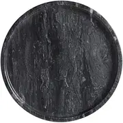 HEALSOPTHY Natural Marble Dessert Plate Creative Dried Fruit Tray for Snacks Appetizers Elegant Black Marble Design for Home Decor Parties
