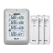Indoor Outdoor Thermometer Wireless, 4.5 Inch Display Digital Hygrometer Therm