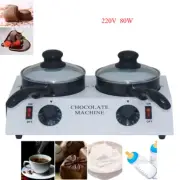 2Pot 30-85℃Electric Chocolate Melting Machine Butter Cheese Warmer Melter Fondue