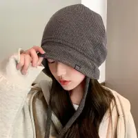 在飛比找momo購物網優惠-【Acorn 橡果】韓系保暖毛帽護耳防風防曬機能帽修飾小臉1