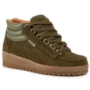 Mephisto Women's Laurie Leather Lace-Up Boots Loden Green
