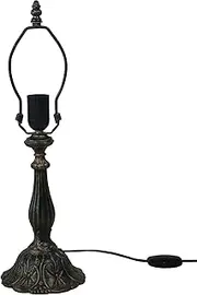Table Lamp Base Replacement, Only 19 Inch High Tiffany Desk Lights Lotus Base Bronze for 12 Inch Tiffany Style Stained Glass Lampshades,Resin KeYJ