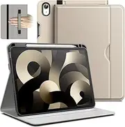 JETech Case for iPad Air 11-Inch M3/M2 (2025/2024), iPad Air 5/4 (10.9-Inch, 2022/2020 Model, 5th/4th), PU Leather Business Folio Protective Tablet Cover Pocket, Multi-Angle Viewing (Starlight)