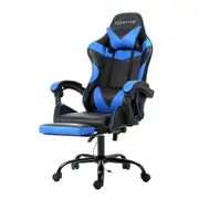 Artiss Massage Gaming Chair Office Chairs Executive Led Light Footrest High Back