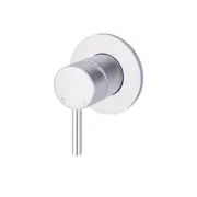 MEIR Round Brass Basin/Bath Short Pin Lever Mixer - Wall Mounted - Chrome