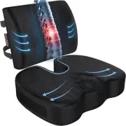 XL Chair Cushion/Seat Cushion for Office, Lumbar Support for Chair, Back Support