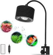 Lominie LED Aquarium Light Clip on Aquarium Plant Light Nano Fish Tank Light with Timer for Freshwater Refugium Planted Tank. (Asta 20, Freshwater)