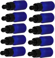 EPIGEIST 10pcs Frosted Glass Essential Oil Bottles Reusable Travel Bottle for Perfumes Aromatherapy and Massage for Blends Go Use