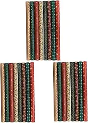 Minkissy 3sets Large Wrapping Paper Christmas Pattern Box Packing Paper Diy Wrapper 8pcs*3