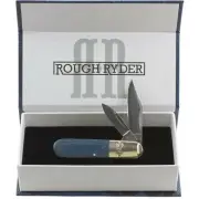 Rough Ryder Denim Micarta Blue Barlow Pocket Knife RR2191