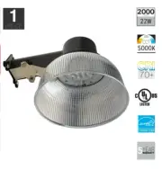 Honeywell Bronze LED Outdoor Security Light, Dusk to Dawn 2000 Lumen Barn Light
