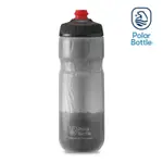 【POLAR BOTTLE】20OZ 雙層保冷噴射水壺 RIDGE 灰-銀