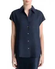 Vince Linen Cap Sleeve Shirt