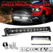 Slim 14inch Single ROW LED Work Light Bar Spot Flood Combo Bullbar Bumper Grille