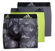 Adidas L83706 Boys' Grey 3-Pack Performance Climalite Boxer Briefs Size Medium