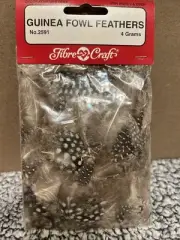 Natural Guinea Fowl Feathers By Fibre Craft 4 Gram Pack