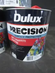 DULUX 1 LITRE PRECISION ANTI-GRAFFITI COATING CLEAR-PRIMER COLOUR PAINT