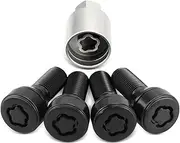 5Pcs Wheel Lock Spare Tire Anti-Theft Bolts M14 X 1.25 Fit for BMW 228i 328d 328i 335i 428i 435i 528i 535d 535i 650i X1 X2 X3 X4 X5 X6 X7 Z4 M2 M3 M4, Replace 36136792851